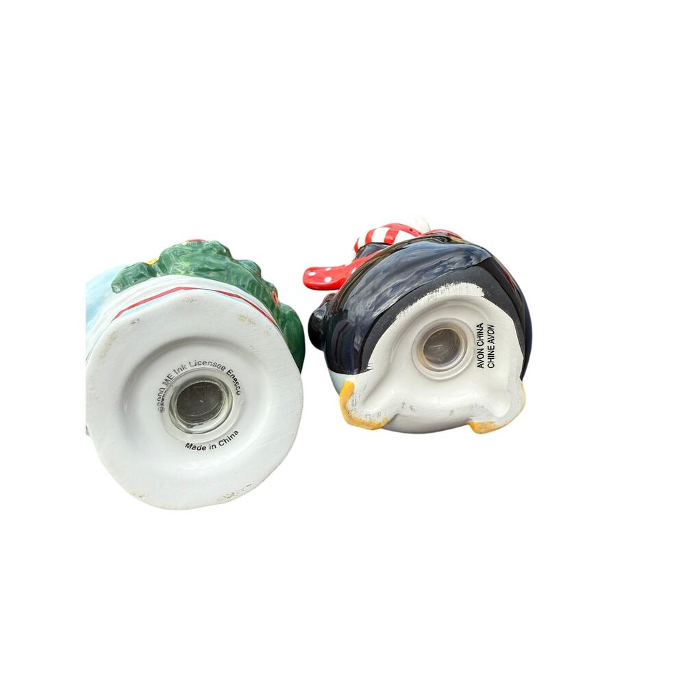 🐧 Penguin & Christmas Tree Salt Pepper Shakers Ceramic Holiday Winter Decor - Picture 4 of 4